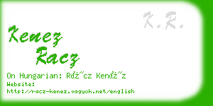 kenez racz business card